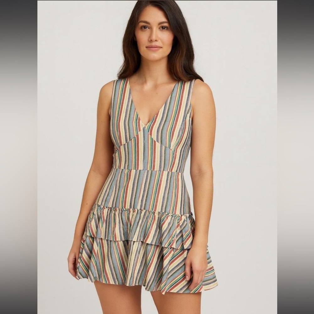 TOME NYC Mini Multi Color Tiered Dress